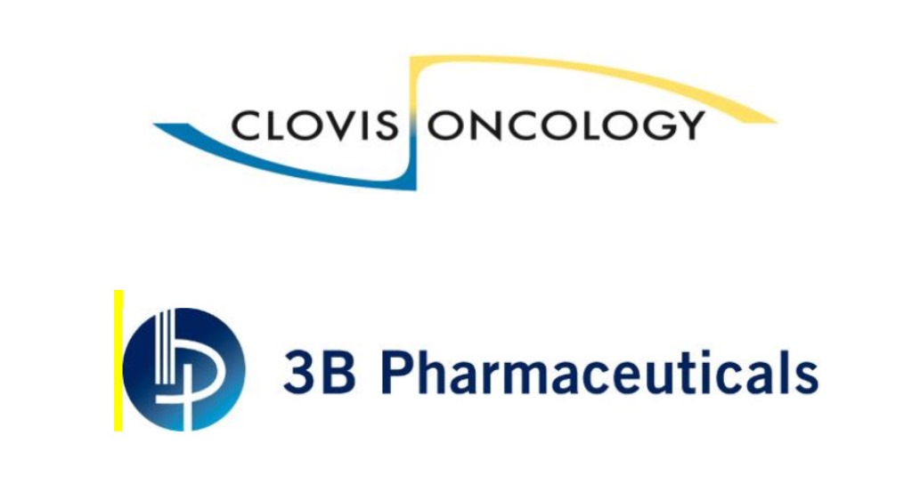 Logos von Clovis Oncology und 3B Pharmaceuticals