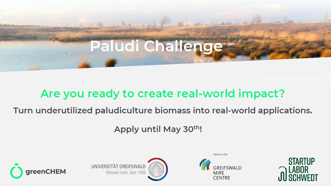 open call plakat paludin challenge von greenchem